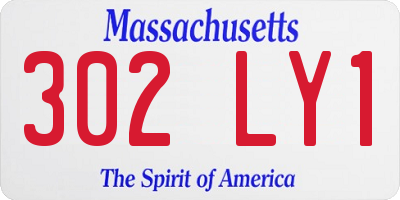 MA license plate 302LY1
