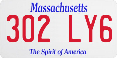 MA license plate 302LY6