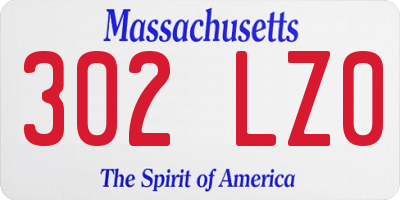 MA license plate 302LZ0