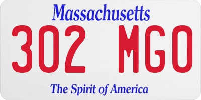 MA license plate 302MG0