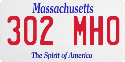 MA license plate 302MH0