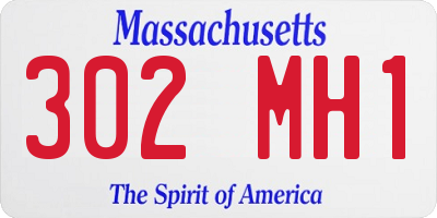 MA license plate 302MH1