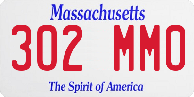 MA license plate 302MM0