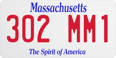 MA license plate 302MM1