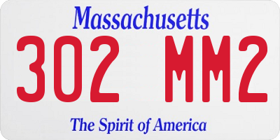 MA license plate 302MM2