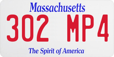 MA license plate 302MP4