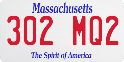 MA license plate 302MQ2