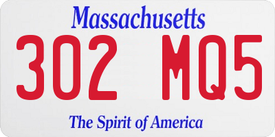 MA license plate 302MQ5