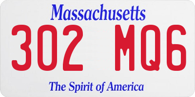 MA license plate 302MQ6
