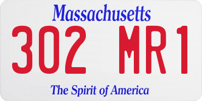 MA license plate 302MR1