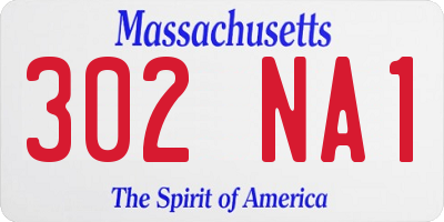 MA license plate 302NA1