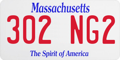 MA license plate 302NG2