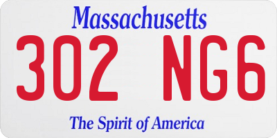MA license plate 302NG6