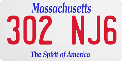MA license plate 302NJ6