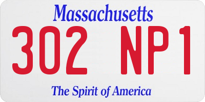 MA license plate 302NP1