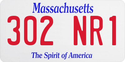 MA license plate 302NR1