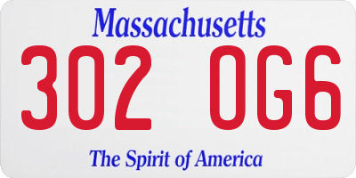 MA license plate 302OG6