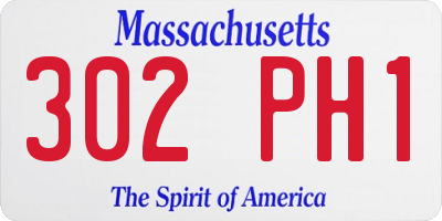 MA license plate 302PH1