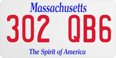 MA license plate 302QB6