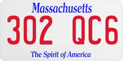 MA license plate 302QC6