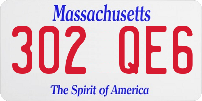 MA license plate 302QE6