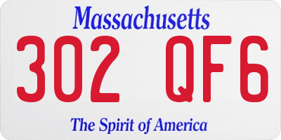 MA license plate 302QF6