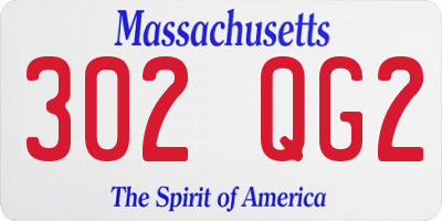 MA license plate 302QG2