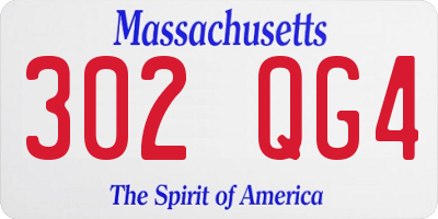 MA license plate 302QG4