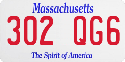 MA license plate 302QG6