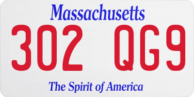 MA license plate 302QG9