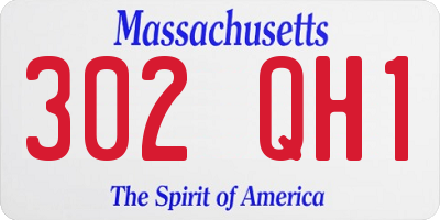 MA license plate 302QH1