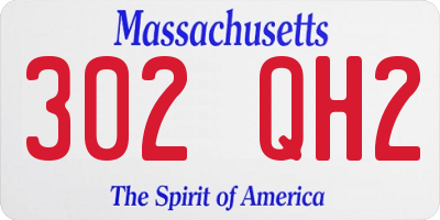 MA license plate 302QH2