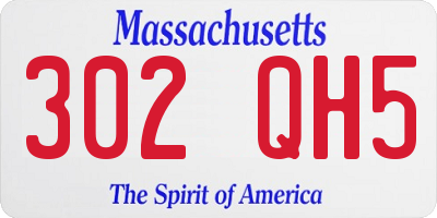 MA license plate 302QH5