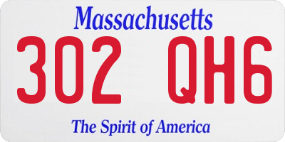 MA license plate 302QH6
