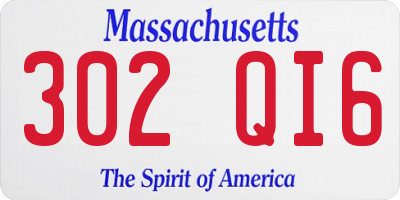 MA license plate 302QI6