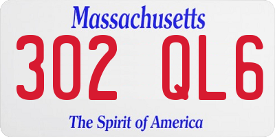 MA license plate 302QL6