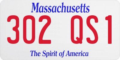 MA license plate 302QS1