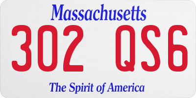 MA license plate 302QS6