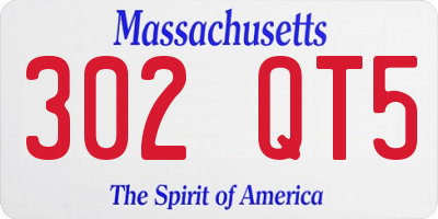 MA license plate 302QT5