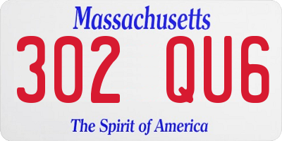 MA license plate 302QU6