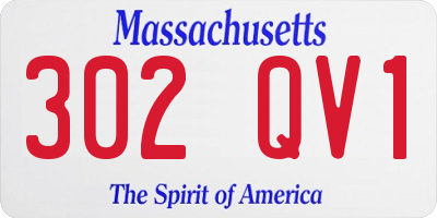 MA license plate 302QV1