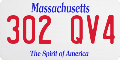 MA license plate 302QV4