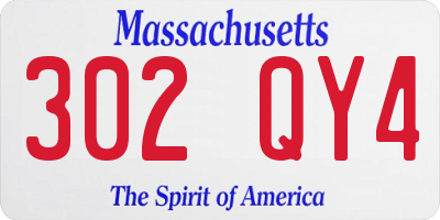 MA license plate 302QY4