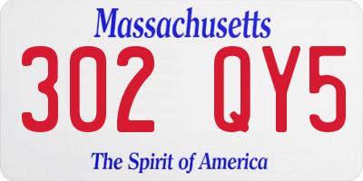 MA license plate 302QY5