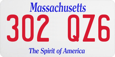 MA license plate 302QZ6