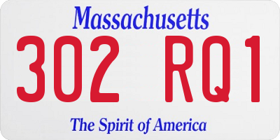 MA license plate 302RQ1