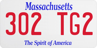 MA license plate 302TG2