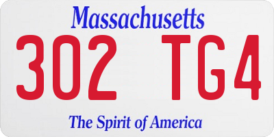 MA license plate 302TG4
