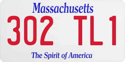 MA license plate 302TL1