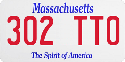MA license plate 302TT0